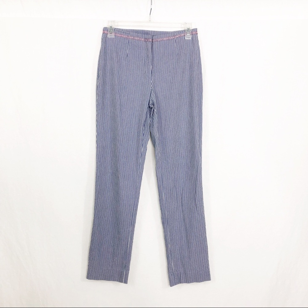 Worth Striped Seer Sucker Pants, Size 0, Blue White Striped